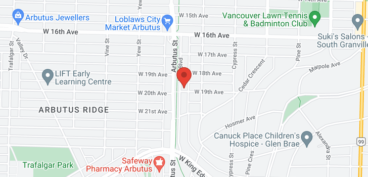 map of 2075 W 19TH AVENUE